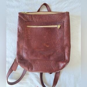 Portland leather backpack